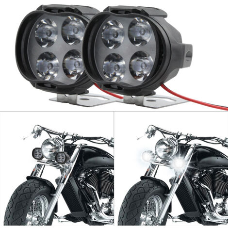 Projecteur LED modifié pour moto, éclairage de travail extérieur pour véhicule électrique, projecteur haute luminosité à 4 LED, éclairage extérieur