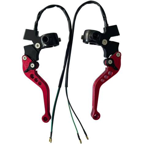 Ensemble de frein à tambour double pour moto ZJ125, poignée de coupure de freinage, poignée usinée CNC, levier de frein allongé (1/5)