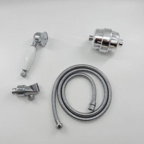 Pommeau de douche style antique tout cuivre, pommeau de douche type téléphone, ensemble de pommeau de douche, pommeau de douche à main, pommeau de douche mural simple de style européen. (1/5)