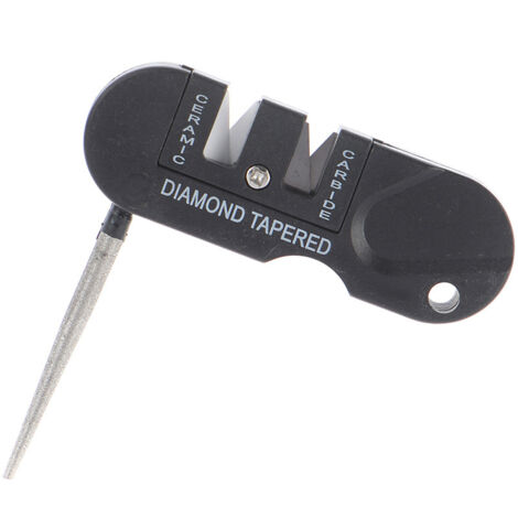 Outil d'affûtage de couteaux portable 4 en 1, tige d'affûtage multifonctionnelle en acier tungstène pour l'extérieur (1/5)