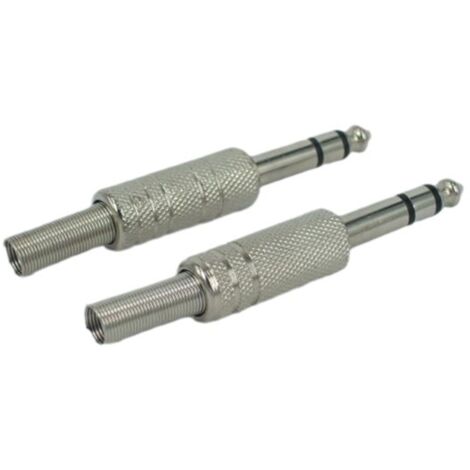 Connecteur microphone à trois broches de 6,35 mm, prise microphone de 6,35 mm, adaptateur audio stéréo à deux canaux. (1/5)