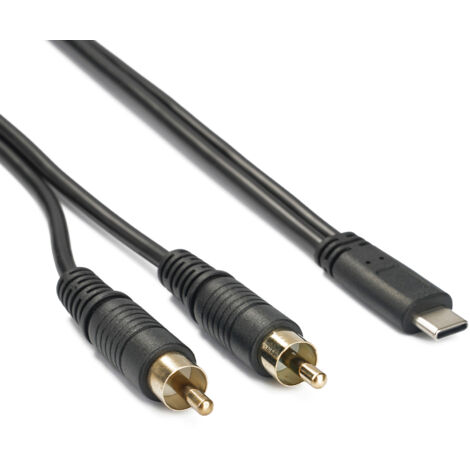 Adaptateur USB-C vers 2 RCA vers XLR, console de mixage, amplificateur AV, processeur d'effets, câble adaptateur audio numérique (1/5)