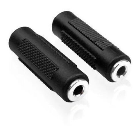 Adaptateur audio stéréo femelle-femelle 3,5 mm nickelé, adaptateur femelle-femelle 3,5 mm, connecteur droit 3,5 mm. (1/5)