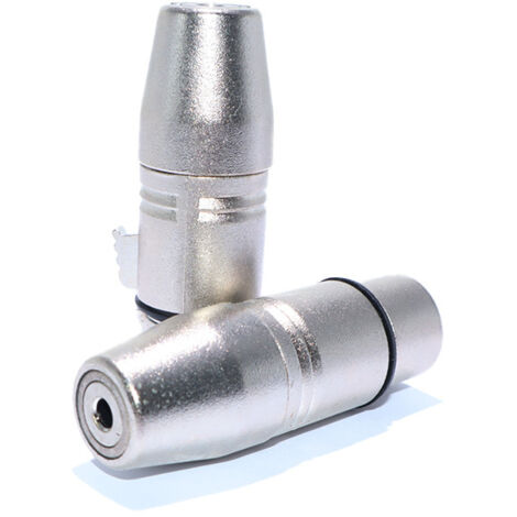 Adaptateur femelle 3,5 mm vers XLR femelle 3 broches, connecteur audio double canal à noyau de cuivre femelle 3,5 mm vers XLR femelle symétrique. (1/5)