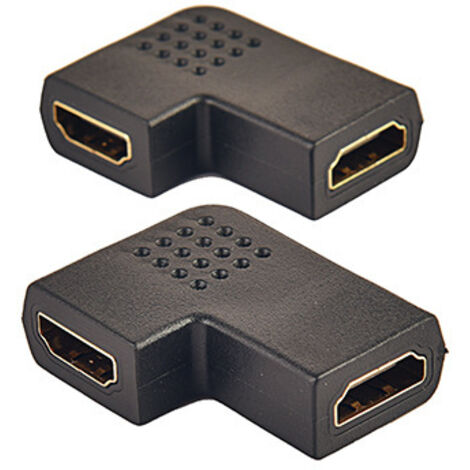 Adaptateur HDMI droit 4K pour le commerce électronique, connecteur d'extension HDMI femelle-femelle haute définition à angle droit 90°/270° (1/5)