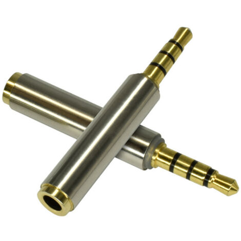Adaptateur audio universel tout cuivre 3,5 mm mâle-femelle pour téléphones portables, casques et normes américaines/chinoises. (1/5)