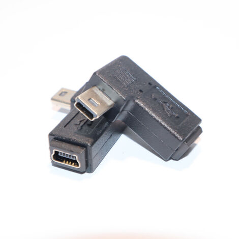 Adaptateur mini USB mâle vers femelle, coude à droite à 90 degrés, adaptateur USB mini 5P mâle vers femelle. (1/5)