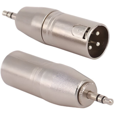 Connecteur XLR mâle 3,5 mm vers XLR femelle, prise audio 3,5 mm double canal, connecteur XLR mâle symétrique pour consoles de mixage. (1/5)