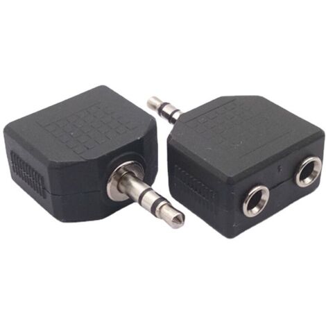 Adaptateur audio 3,5 mm vers 2,5 mm, adaptateur casque 3,5 mm mâle vers deux prises femelles 3,5 mm, prise couple. (1/5)