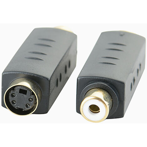 Adaptateur audio-vidéo avec connecteur S-Vidéo femelle plaqué or vers RCA femelle, connecteur S-Vidéo femelle, connecteur RCA femelle, adaptateur vidéo AV vers SV (1/5)