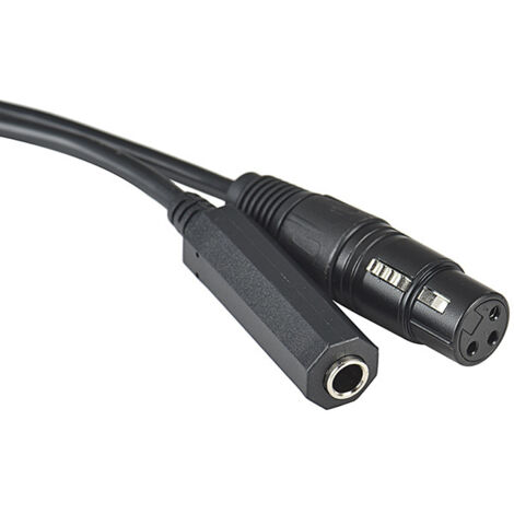 Câble audio XLR femelle 3 broches vers 6,35 mm femelle vers 6,5 mm femelle vers XLR femelle 3 broches pour consoles de mixage et amplificateurs. (1/5)