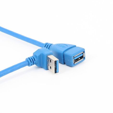 Câble de données USB 3.0 coudé vers le haut, adaptateur pour ordinateur, rallonge coudée en L à 90 degrés (mâle-femelle) (1/5)
