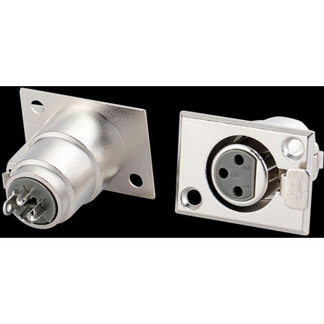 Prise jack XLR femelle 3 broches pour haut-parleur et microphone, panneau de connecteurs XLR femelles, gabarit métallique XLR (1/5)