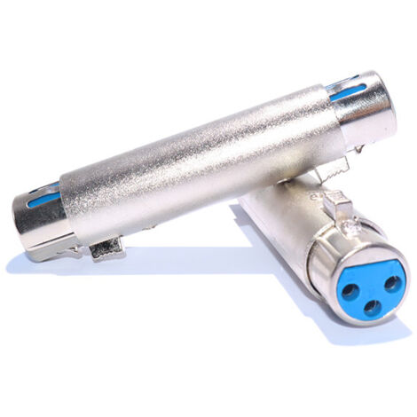 Adaptateur audio XLR 3 broches femelle-femelle, rallonge microphone, connecteur droit XLR femelle, connecteur double (1/5)