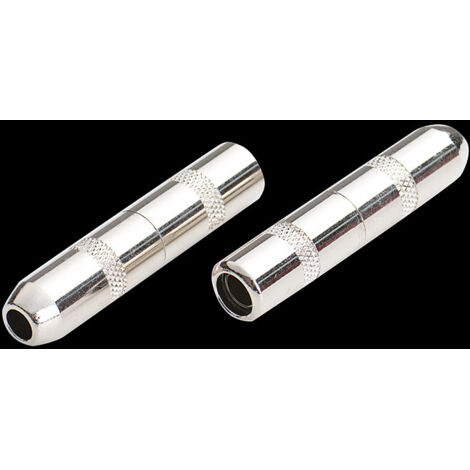 Prise jack audio stéréo 6,35 mm à souder, en argent, avec noyau en cuivre. (1/5)