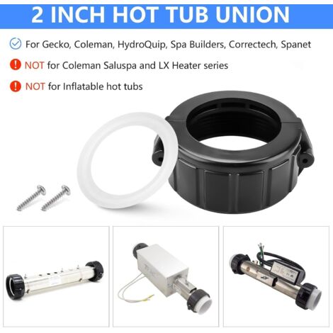 Raccord à écrou fendu de 2 pouces pour chauffe-spa compatible avec les chauffe-spas Balboa (1/5)