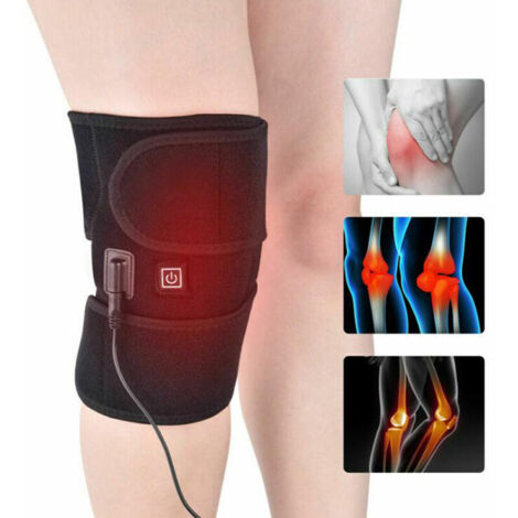 Genouillère chauffante à l'armoise pour adulte, appareil de physiothérapie chauffant électrique, genouillère chauffante rechargeable, genouillère chauffante en fibre de carbone (1/5)