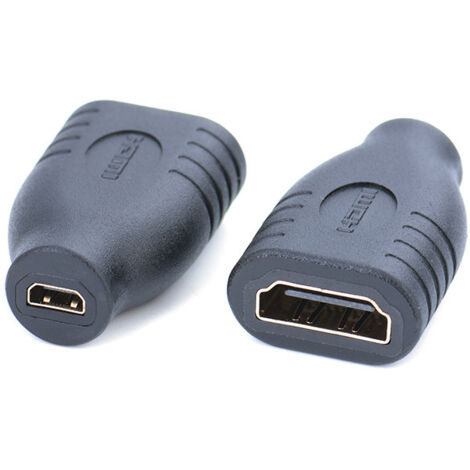 Adaptateur HDMI vers MicroHDMI femelle, connecteur femelle de type D vers femelle de type A, convertisseur caméra/TV (1/5)