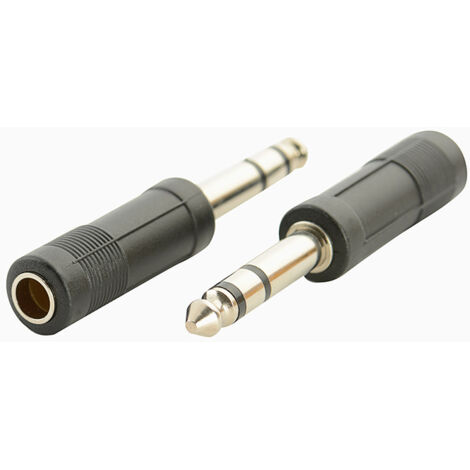 Adaptateur d'extension audio 6,5 mm mâle vers femelle pour microphone et haut-parleur, double canal, avec prise jack 6,35 mm mâle vers femelle. (1/5)