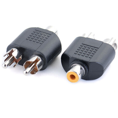 Adaptateur audio femelle 1 vers mâle 2 RCA femelle vers mâle 2 RCA mâle 1 vers 2 RCA (1/5)