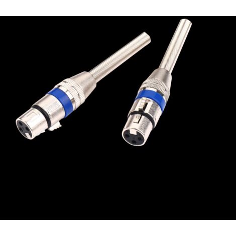 Connecteur XLR à ressort entièrement métallique, femelle 3 broches, connecteur microphone KTV 3 broches, connecteur XLR à ressort à longue queue, mâle et femelle. (1/5)
