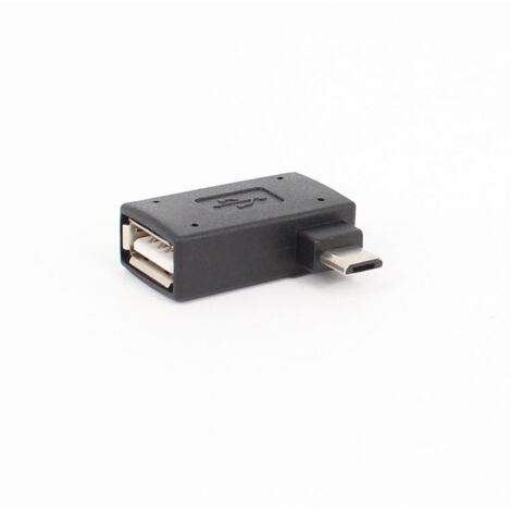 Câble de données OTG à angle droit de 90° pour connecter des téléphones Android à des clés USB micro-adaptateur pour connecter des claviers et des souris externes. (1/5)