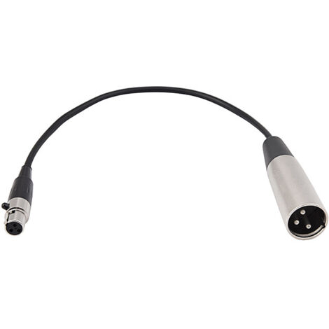 Câble adaptateur mini XLR femelle vers XLR mâle 3 broches vers mini XLR mâle 3 broches pour sacoche de ceinture vers prise microphone (1/5)