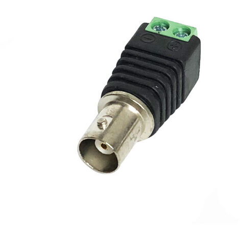 Connecteur BNC femelle sans soudure vers borne verte, borne BNC femelle sans soudure pour caméras de surveillance, fiche sans soudure Q9 (1/5)