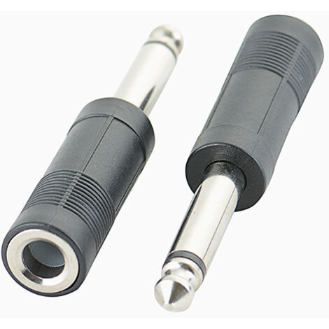 Adaptateur audio d'extension mono 6,35 mm mâle vers femelle pour amplificateurs et microphones prise d'extension 6,5 mm mâle vers femelle. (1/5)