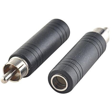 Adaptateur audio mono RCA mâle vers femelle 6,35 mm, RCA mâle vers femelle pour microphone et haut-parleur. (1/5)