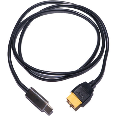Câble adaptateur USB-C mâle vers XT60 avec affichage numérique, prise d'alimentation pour modèle réduit d'avion et connecteur pour batterie lithium haute intensité (1/5)