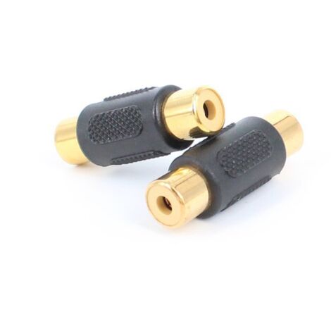 Connecteur RCA femelle-femelle droit, adaptateur audio d'extension RCA femelle plaqué or 1:1 (1/3)