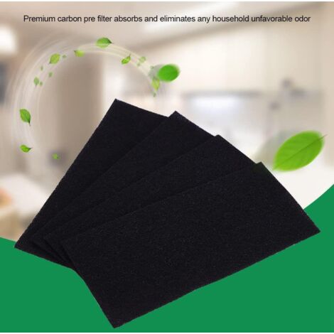Lot de 4 filtres désodorisants en coton pour purificateur d'air, filtre pour purificateur d'air, feuille de filtre à charbon actif (1/5)