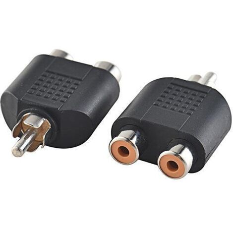 Adaptateur audio AV mâle vers double RCA, convertisseur audio/vidéo stéréo RCA mâle vers double RCA AV femelle (1/5)