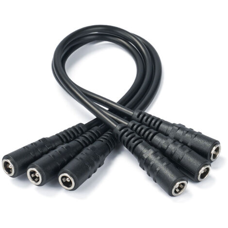 Câble d'alimentation d'extension de charge de 0,3 mètre, coudé, 3 A, connecteur femelle DC5521 vers femelle DC5525. (1/5)