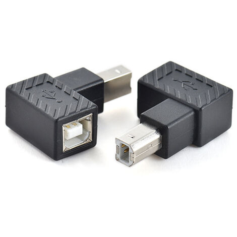 Adaptateur mâle-femelle pour imprimante, coudé à 90 degrés, adaptateur de charge et de données pour scanner B mâle vers B femelle (1/5)