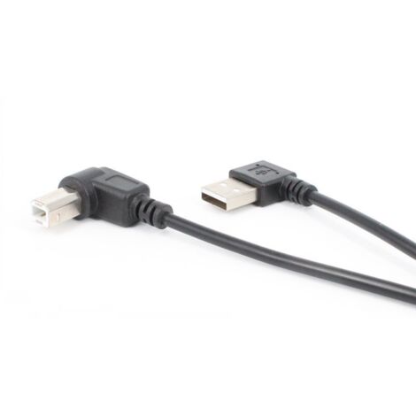 Câble de charge de données pour imprimante en cuivre pur, connecteur carré pour disque dur externe, câble adaptateur USB à double angle pour imprimante. (1/5)