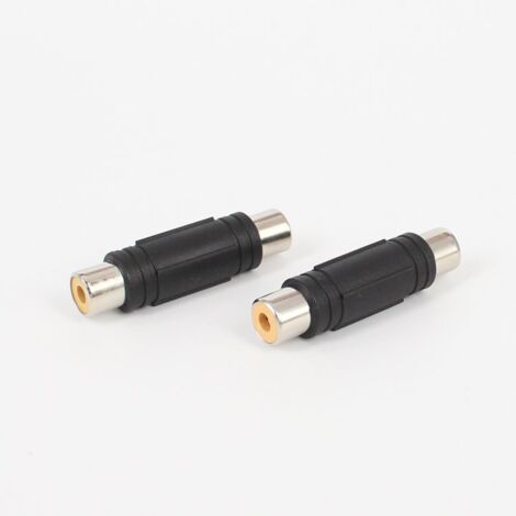 Adaptateur audio/vidéo direct RCA femelle-femelle avec connexion d'extension RCA femelle-femelle et fiche moulée par injection (1/5)