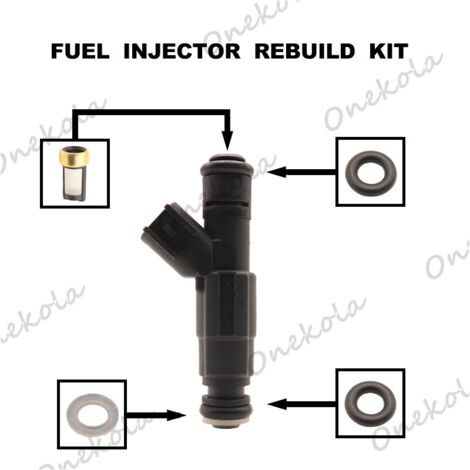 Kit de réparation de joint torique et filtre d'injecteur de carburant compatible avec Chevrolet Ford 350 MAG 0280156081 (1/2)