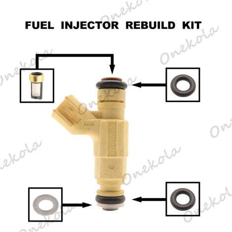 Kit de réparation de joint torique et filtre d'injecteur de carburant compatible avec Ford 2.0 et Mazda. (Référence : 0280155859) (1/2)