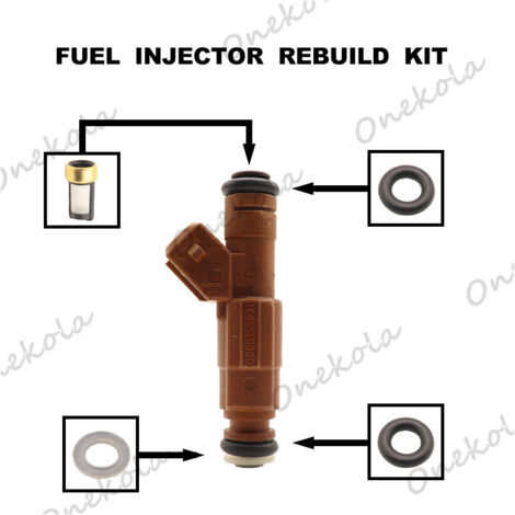 Kit de réparation de joint torique d'injecteur de carburant, compatible avec Volvo C70, V70 et S70 (réf. 0280155831). (1/2)
