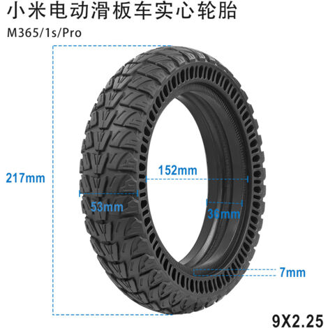 Pneus pleins tubeless 92,25 adaptés aux trottinettes électriques Xiaomi/Kugoo M4, pneus pneumatiques absorbant les chocs (1/5)