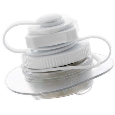 Valve octogonale blanche TPU Boston pour gonfleur de bateau, valve 2 en 1, embout spiralé avec siège de base (1/5)