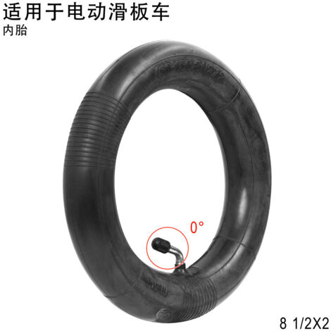 Chambres à air 8,5 x 2 (8 1/2 x 2, 50-156) compatibles avec les trottinettes Xiaomi, accessoires pour chambres à air avec valve à 0 degré renforcée (1/5)