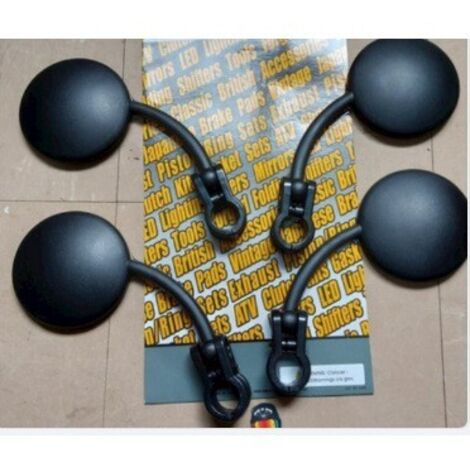 Rétroviseur rond rétro de 22 mm à clipser sur le guidon, compatible avec les conversions de motos/véhicules électriques Moxin. (1/2)