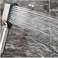 Pommeau de douche avec éponge exfoliante, peigne à cheveux, fonction massage, pommeau de douche multifonction avec interrupteur, pommeau de douche lotus