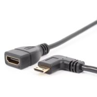 Câble mini HDMI droit vers HDMI vers mini HDMI, câble adaptateur HDMI standard, câble haute définition.