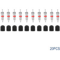 Kit d'outils pour pneus de trottinette électrique et de vélo (10 pièces : obus de valve, pneu, bouchon de valve, gonfleur)