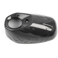 Coque en fibre de carbone imprimée par transfert d'eau pour cache de pot d'échappement de scooter/moto 17-25XMAX300