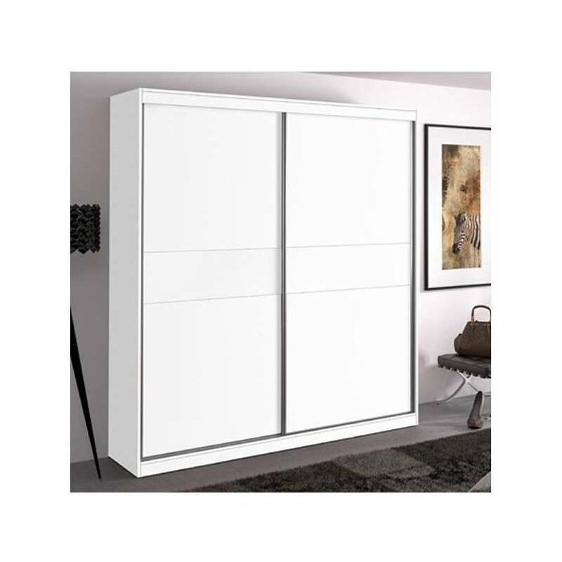 Armario ropero 2 puertas Quesada acabado blanco 90 cm(ancho) 187 cm(altura)  53 cm(fondo)